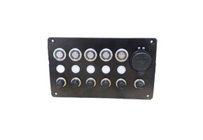 Hollex Schakelpaneel IP65 DC12/24V 15A dual USB-C LED blauw