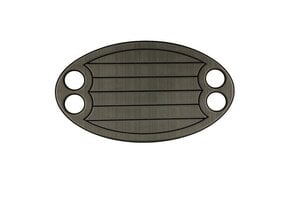 Hollex Hollex inleg tafelblad ovaal zelfklevend donkergrijs