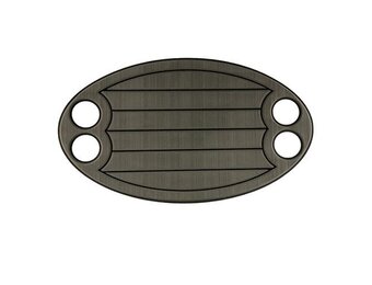 Hollex Hollex inleg tafelblad ovaal zelfklevend donkergrijs