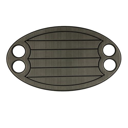 Hollex Hollex inleg tafelblad ovaal zelfklevend donkergrijs