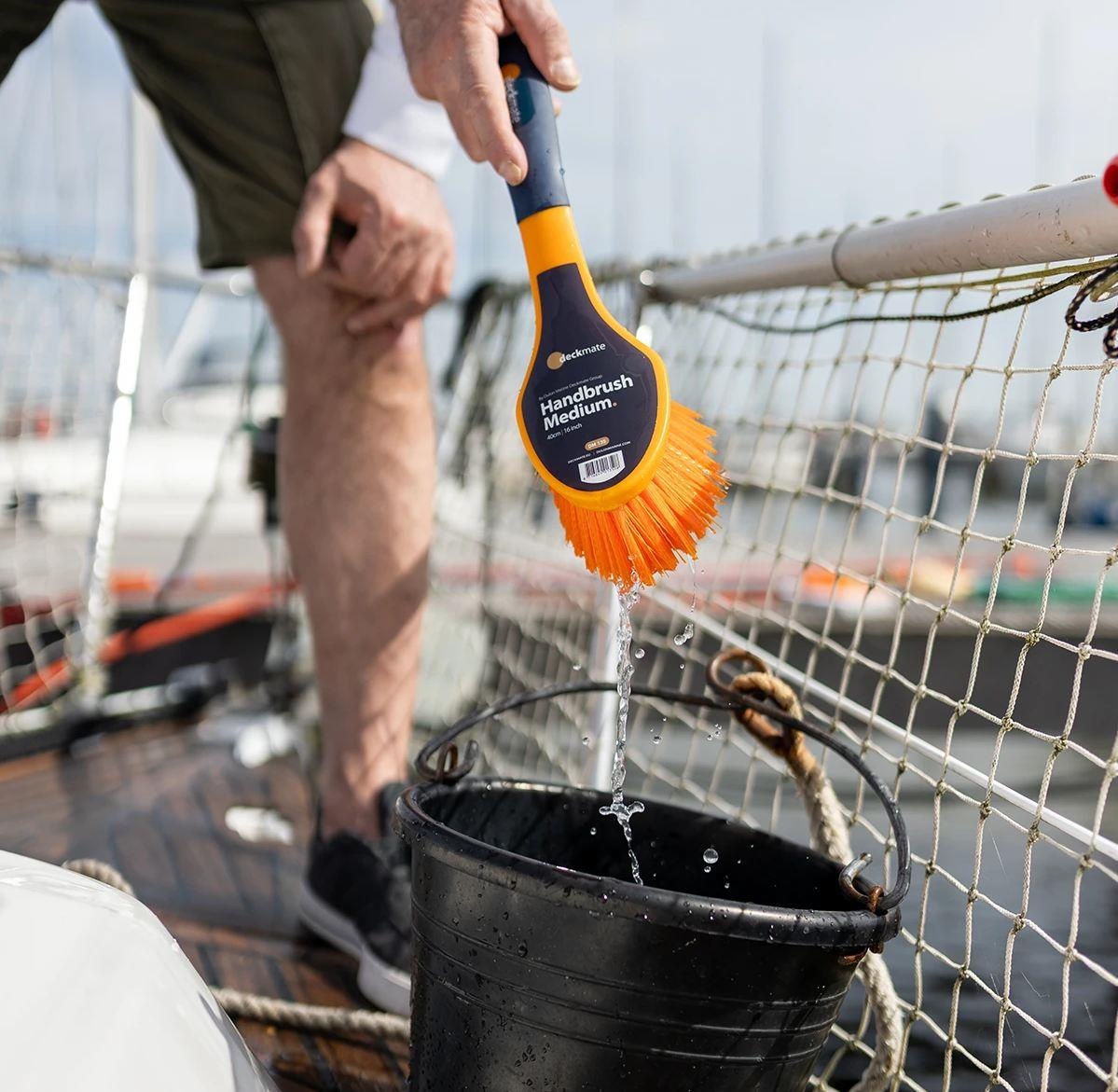 Deckmate Handborstel medium oranje