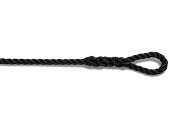 U-Rope Fenderlijn met 10 cm oog 10 mm x 2 m zwart (2 stuks)