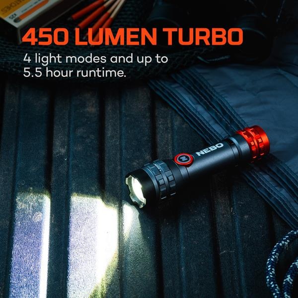 NEBO® Zaklamp Davinci™ 450L Flex oplaadbaar