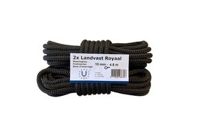 U-Rope Landvast Royaal verpakt per 2 stuks zwart 10mm 6m