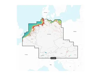 Navionics Benelux en Duitsland - Waterkaarten Navionics Platinum+™ | NPEU082R | microSD™/SD™ en een jaarabonnement