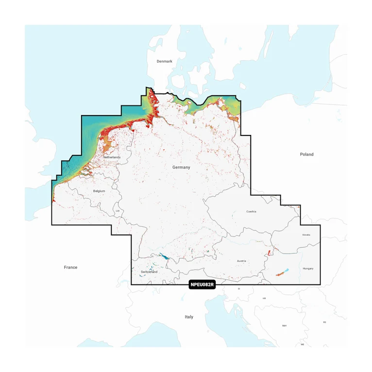 Navionics Benelux en Duitsland - Waterkaarten Navionics Platinum+™ | NPEU082R | microSD™/SD™ en een jaarabonnement