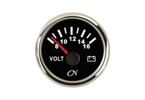  CN Voltmeter analoog 8-16V Zwart-Chroom