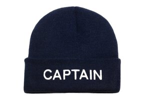  Warme muts met opschrift opschrift: captain