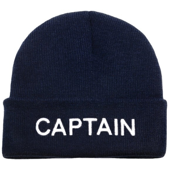  Warme muts met opschrift opschrift: captain