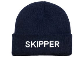  Warme muts met opschrift opschrift: skipper