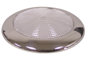 Allpa RVS LED-plafondlamp, opbouw, 12V, Top LED 1W, 50.000 uur, H=11mm, warm white