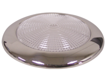 Allpa RVS LED-plafondlamp, opbouw, 12V, Top LED 1W, 50.000 uur, H=11mm, warm white