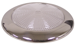 Allpa RVS LED-plafondlamp, opbouw, 12V, Top LED 1W, 50.000 uur, H=11mm, warm white