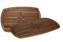 Eude Tafelblad Half Ellips teakhout