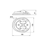 Stazo Marine Equipement Wall/Dock Ankerplaat