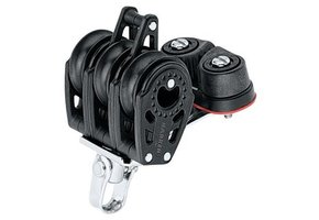 Harken 29mm Drieschijfsblok met Klem en Hondsvot