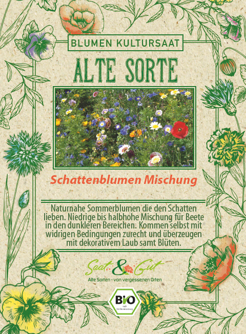 Alte Sorte - BIO-Schattenblumen Mischung - Saat & Gut