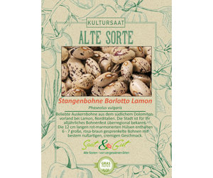Alte Sorte - BIO-Stangenbohne Borlotto Lamon - Saat & Gut