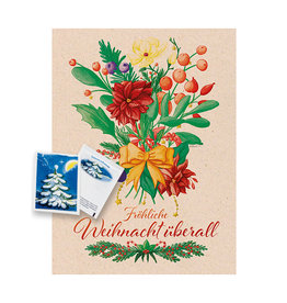 Saat & Gut Weihnachts-Saat-Gruß-Klappkarte 'Blumenstrauß'