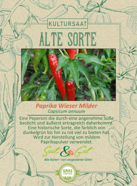 Saat & Gut BIO-Paprika Wieser Milder