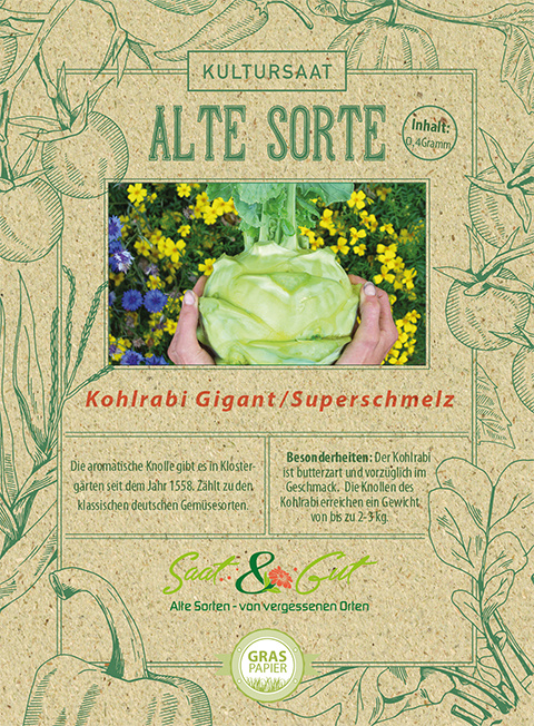 Saat & Gut BIO-Kohlrabi Gigant Superschmelz