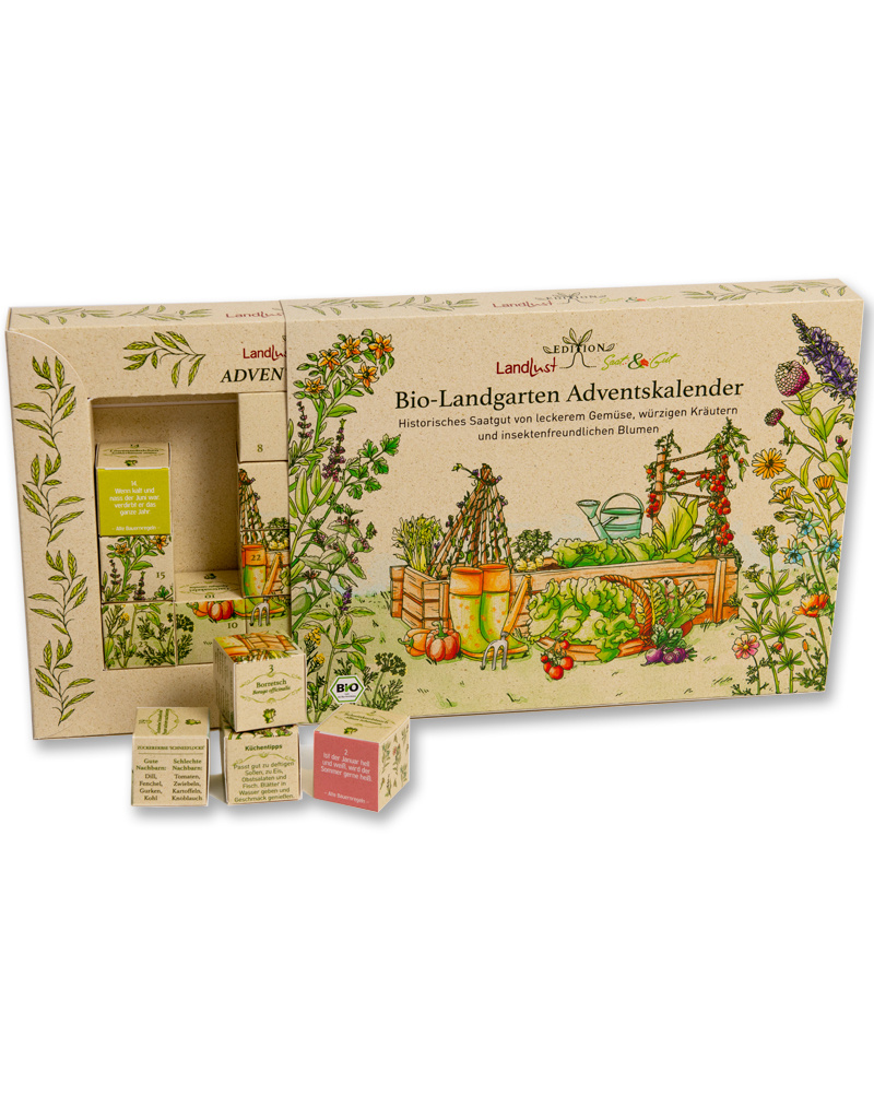 Saat & Gut BIO Landgarten Saatgut Würfel-Adventskalender