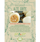 Saat & Gut BIO-Aubergine Blanche ronde a oeuf