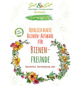 Saat & Gut BIO-Saatgut Geschenk-Tüte "Herrlich bunte Blumen-Auswahl f. Bienenfreunde"