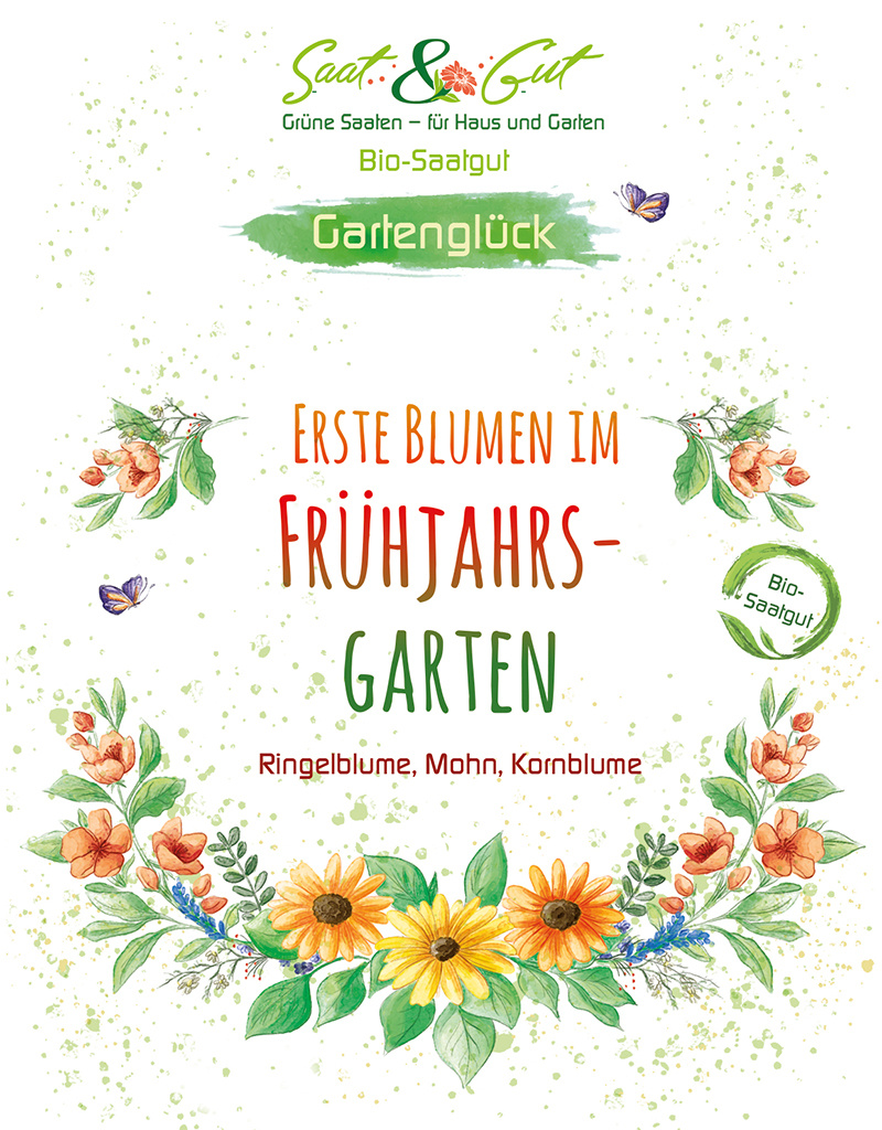 Saat & Gut BIO-Saatgut Geschenk-Tüte "Erste Blumen im Frühjahrsgarten"