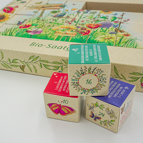 Saat & Gut BIO Alte Sorten SCHMETTERLING Saatgut Würfel-Adventskalender