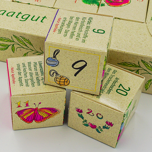 Saat & Gut BIO Alte Sorten BLUMEN Saatgut Würfel-Adventskalender