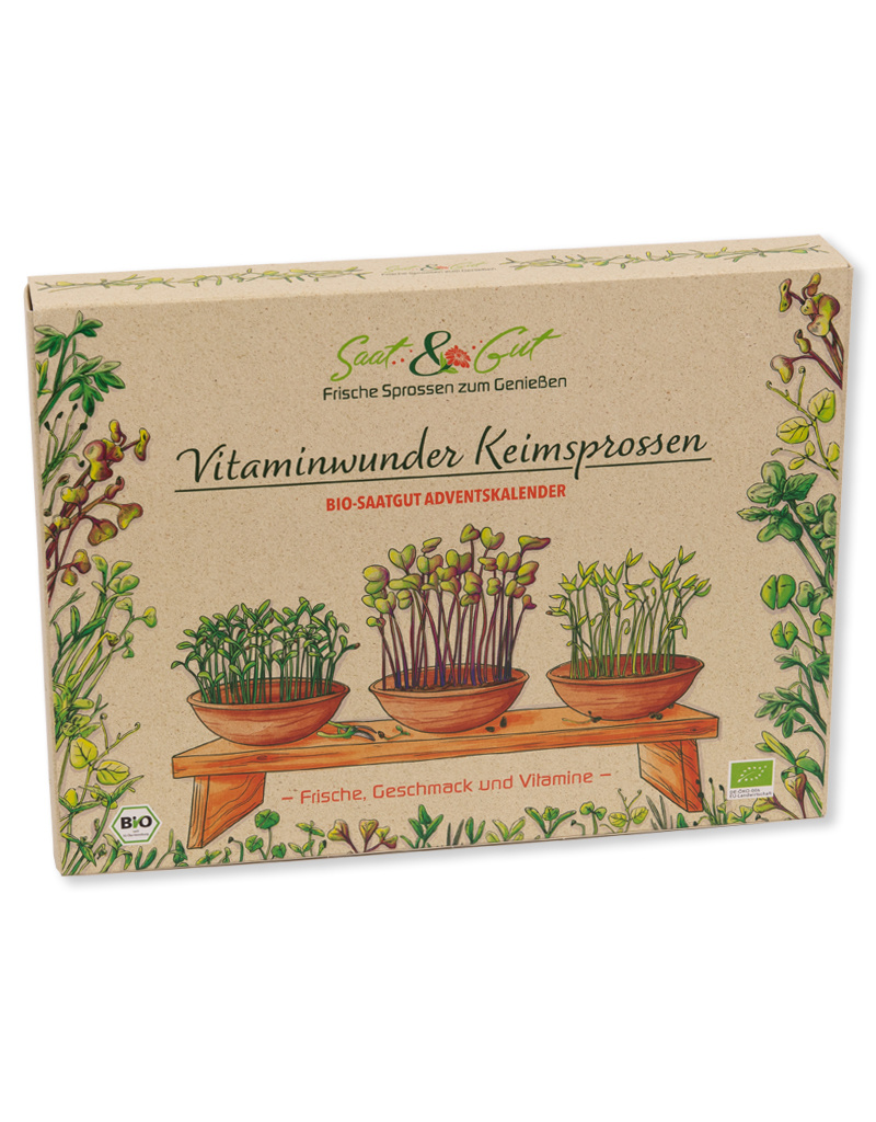 Saat & Gut BIO Keimsprossen Saatgut Würfel-Adventskalender