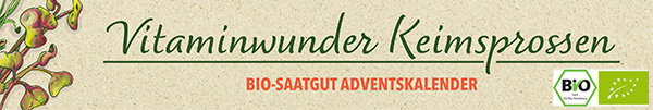 Ihr nachhaltiger BIO Keimsprossen Saatgut Adventskalender