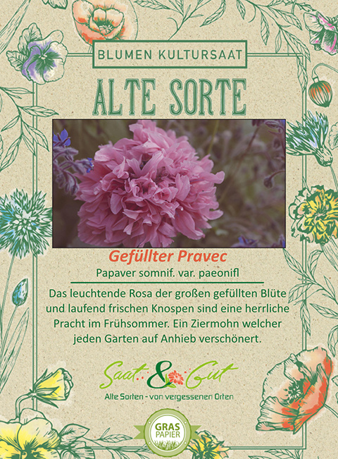 Saat & Gut BIO-Ziermohn Gefüllter Pravec