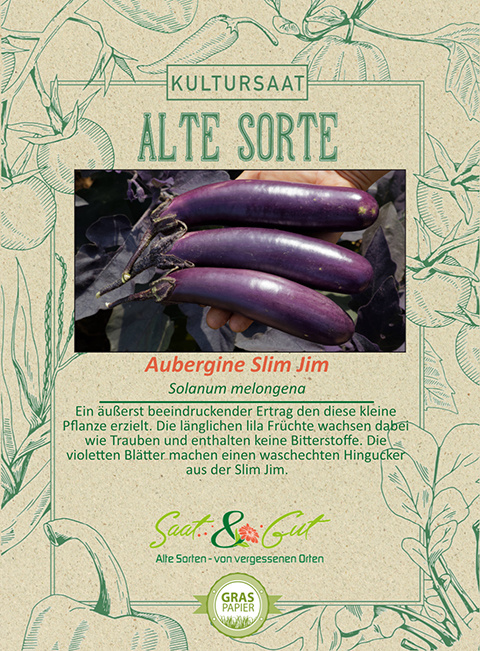 Saat & Gut BIO-Aubergine Slim Jim