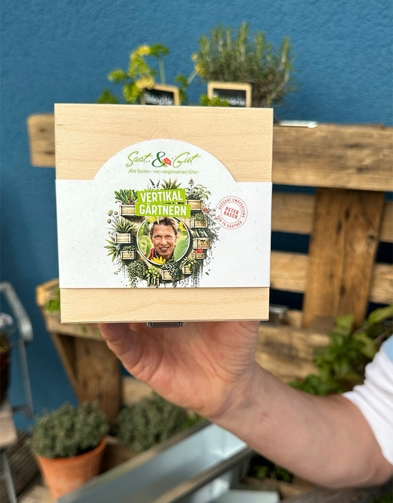 Saat & Gut BIO Vertikal & Hochbeet Gärtnern mit Peter Rasch Saatgut-Box