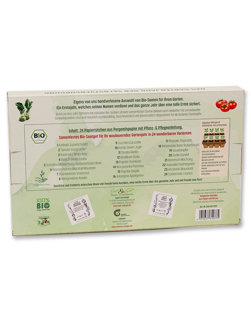 Saat & Gut BIO Selbstversorger Saatgut-Adventskalender