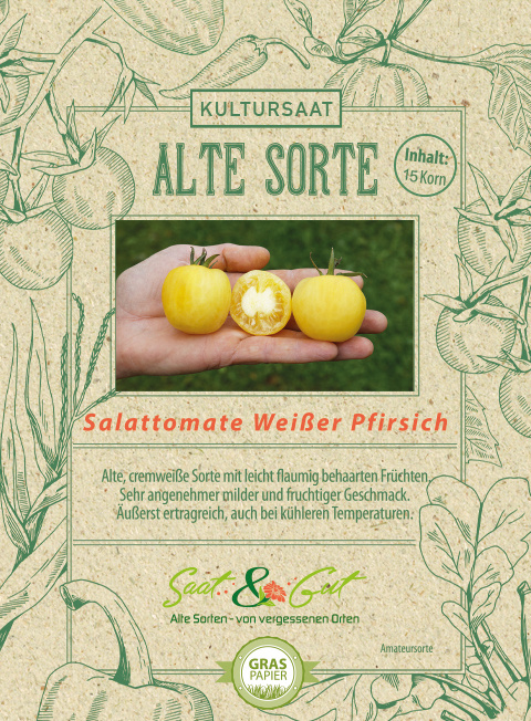 Saat & Gut BIO-Salattomate Weißer Pfirsich