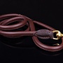 Leren hondenriem (120 & 180 cm, Messing)