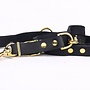 Verstelbare leren hondenriem exclusive gold