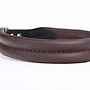 Leren hondenhalsband bruin soft/messing