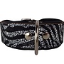 Leren halsband Zebra