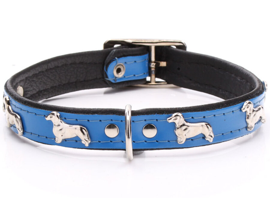 Leren halsband Teckel