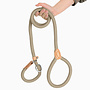 Nylon Retrieverlijn voor Honden | Rond Gevlochten Hondenlijn met Verstelbare Leren Stop | 1,5 of 1,8 meter | 14 of 16 mm | 7 Kleuren