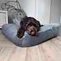 Hundebett Mausgrau Doppelcord Medium
