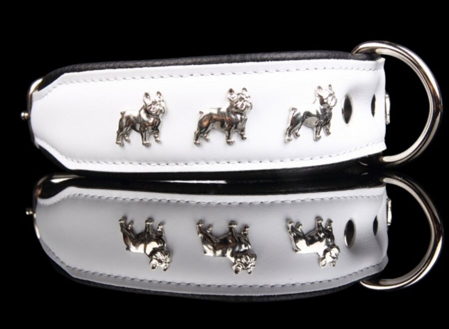 Leder Hundehalsband Französische Bulldogge