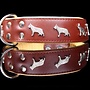 Leather Collar - German Shepherd - Brown/Natural - 60-73 cm x 50 mm