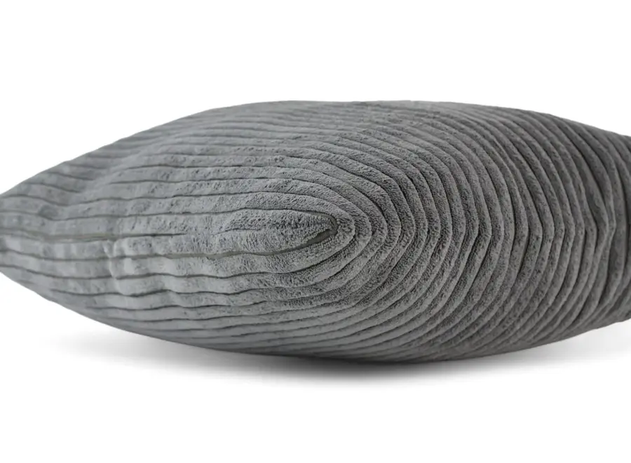 Graues Breitcord Zierkissen 45x45 cm | Hochwertiges Cord Sofakissen für modernes Wohnen | Hundebett.de
