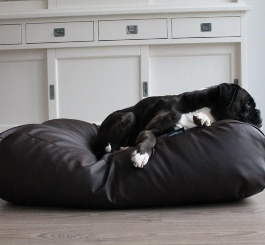 Hundebett Schokolade Braun Leather Look