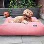Hundebett Stone washed pale red